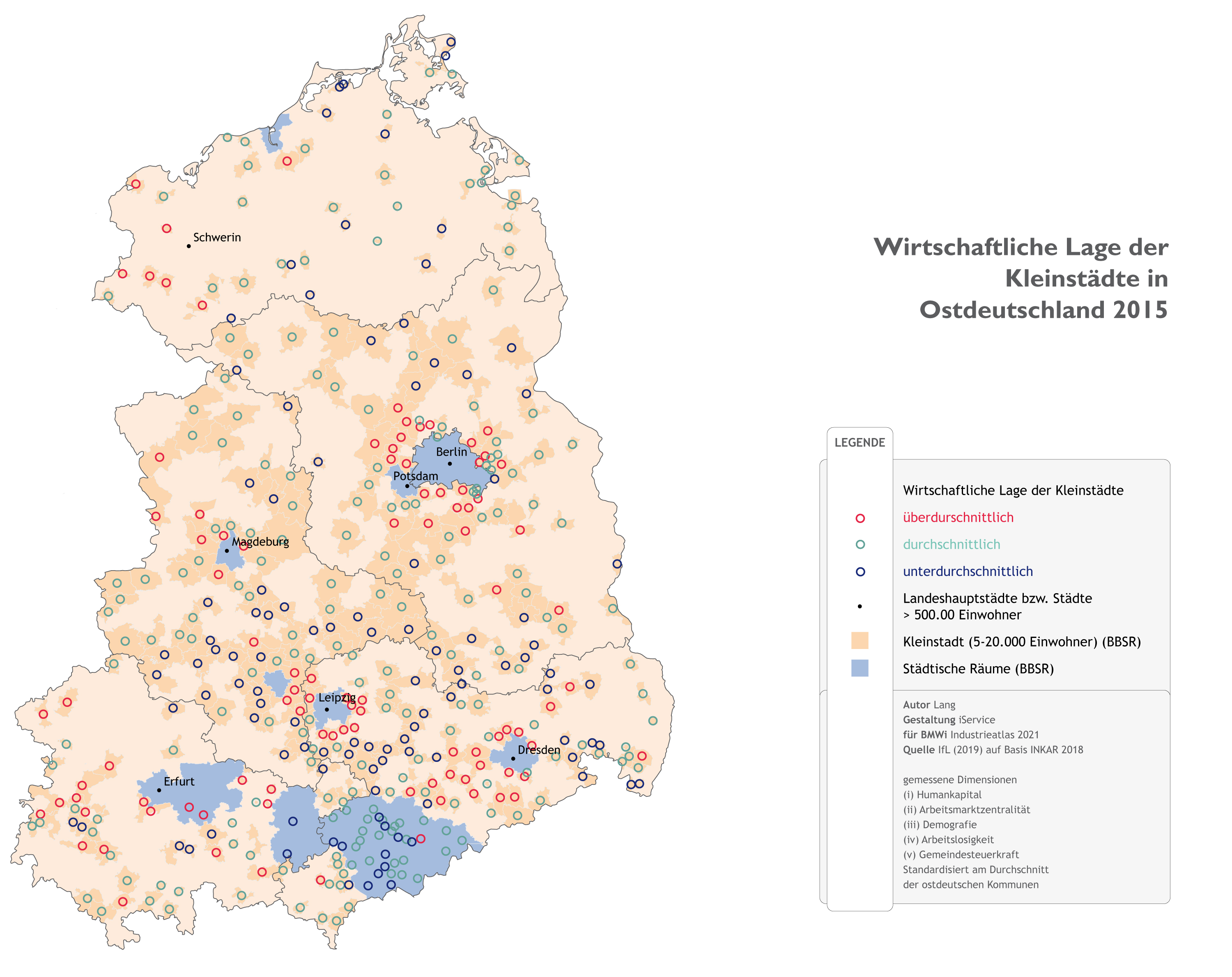 Wirtschaftliche Lage der Kleinstädte in Ostdeutschland 2015